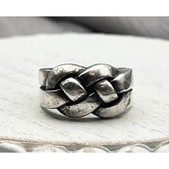 James Avery Retired Size 8 Braided Woven Ring Neat Piece!